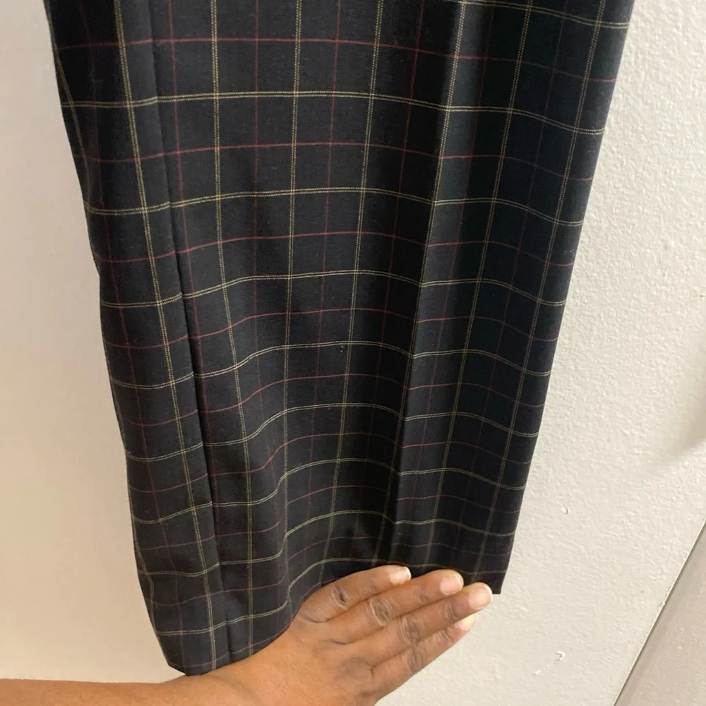 LOFT Women's Black Plaid Straight Leg Pants‎ - Picture 5 of 6